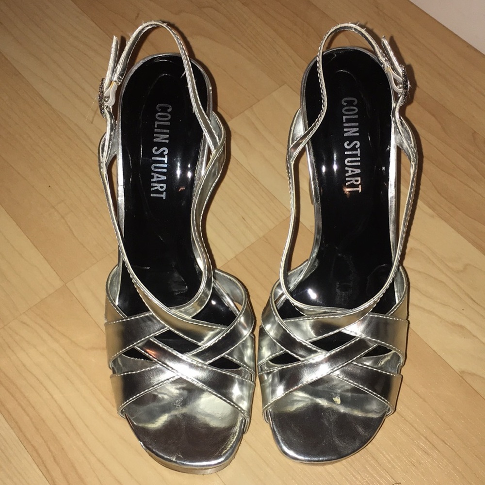Colin Stuart silver heels